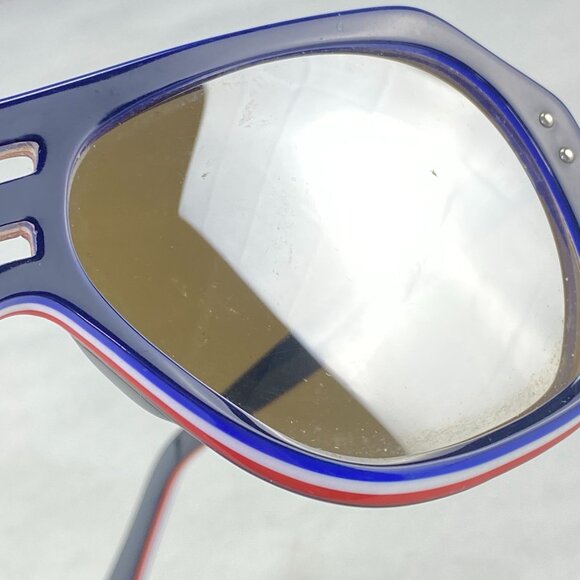 Vintage Foster Grant Red White Blue Mirrored Sunglasses - Picture 9 of 10